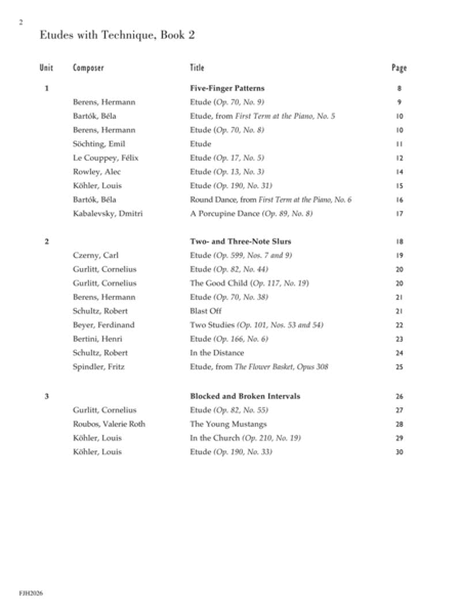 Etudes with Technique, Book 2