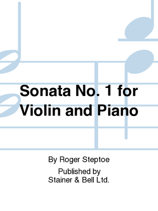 Book cover for Sonata No. 1 for Violin and Piano
