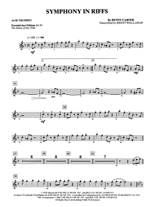 Symphony in Riffs: 1st B-flat Trumpet