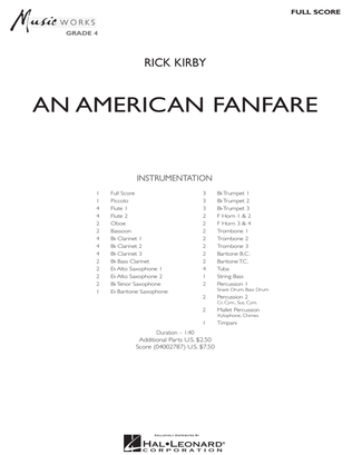Book cover for An American Fanfare - Full Score