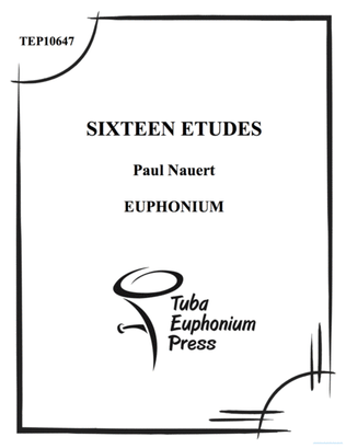 Book cover for Sixteen Etudes for Euphonium