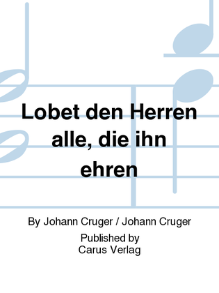 Book cover for Lobet den Herren, alle, die ihn ehren