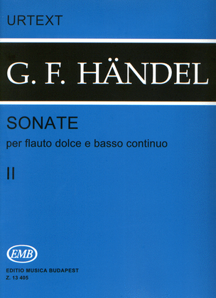 Book cover for Sonate per flauto dolce e basso continuo II