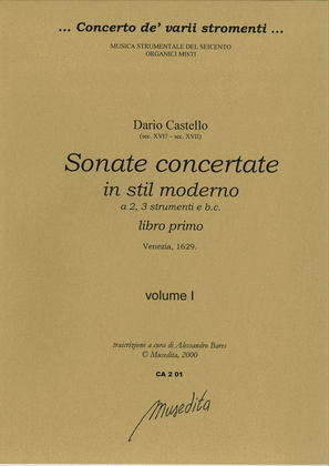 Book cover for Sonate concertate in stil moderno (libro primo)(Venezia, 1629)