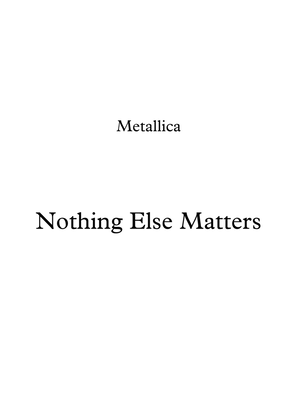 Book cover for Nothing Else Matters
