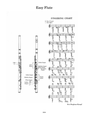 Easy Flute (with fingering chart)