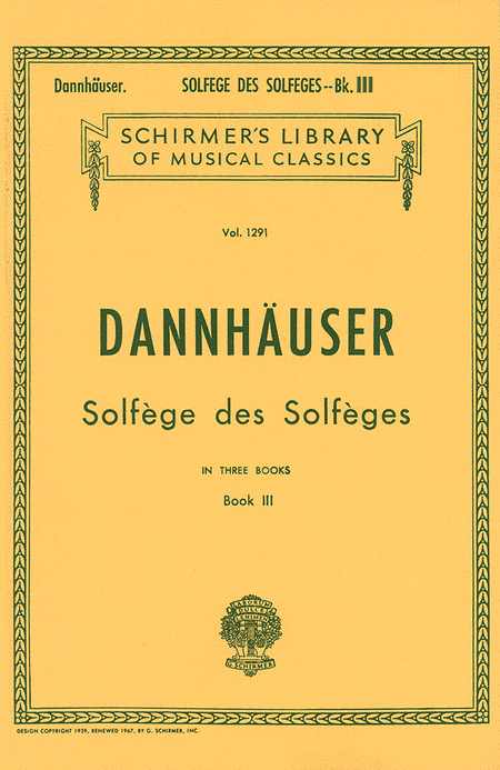 Solfége des Solféges - Book III