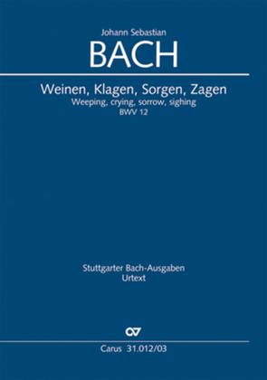 Weeping, crying, sorrow, sighing (Weinen, Klagen, Sorgen, Zagen)