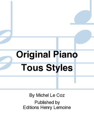 Book cover for Original Piano Tous Styles