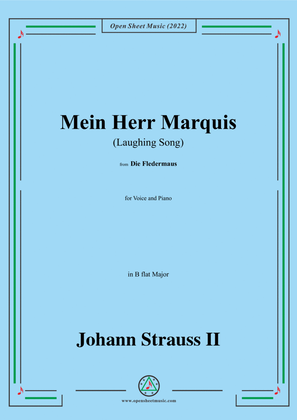 Book cover for Johann Strauss II-Mein Herr Marquis(Laughing Song),in B flat Major