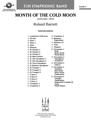 Book cover for Month of the Cold Moon: Score
