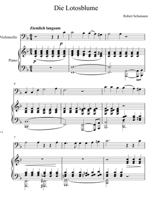 Book cover for Robert Schumann - Die Lotosblume (Violoncello Solo)