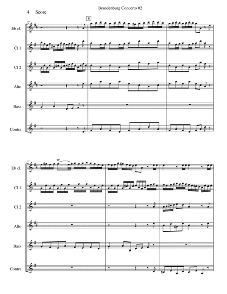 Bach Brandenburg Concerto #2 - 1st movement for Clarinet Choir