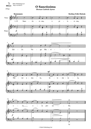 Book cover for O Sanctissima (Solo song) (Original key. E-flat Major)