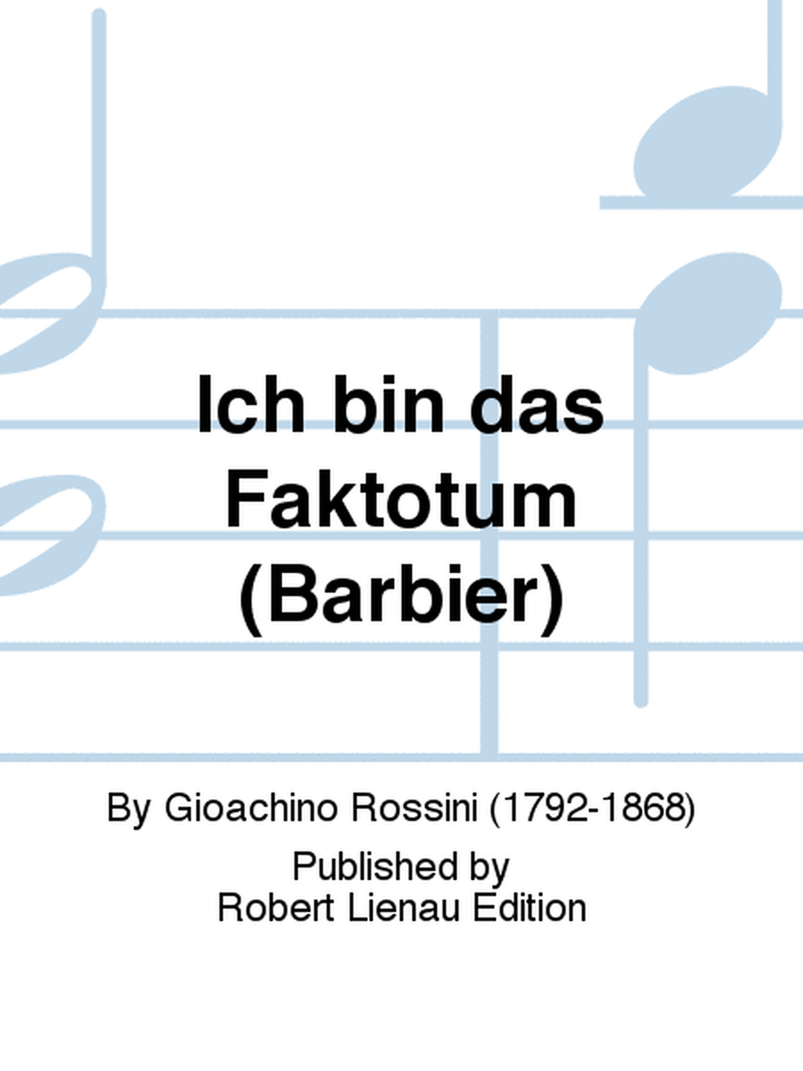 Ich bin das Faktotum (Barbier)