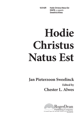 Book cover for Hodie Christus Natus Est