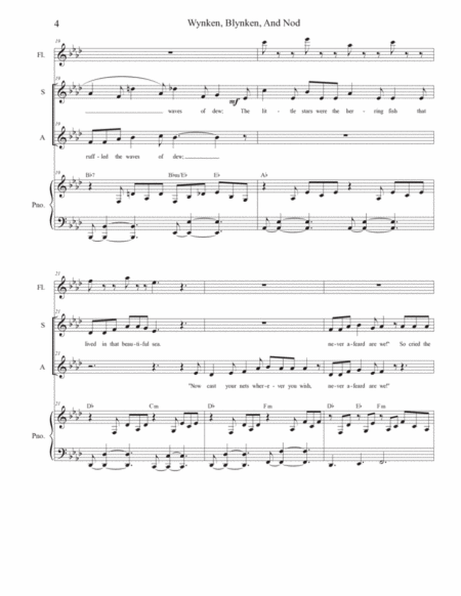 Wynken, Blynken, And Nod (2-part choir - (SA) image number null