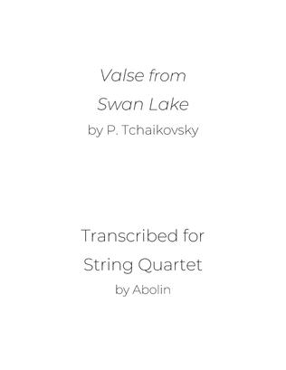 Book cover for Tchaikovsky: Waltz from Swan Lake - String Quartet