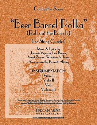 Book cover for Beer Barrel Polka (roll Out The Barrel)