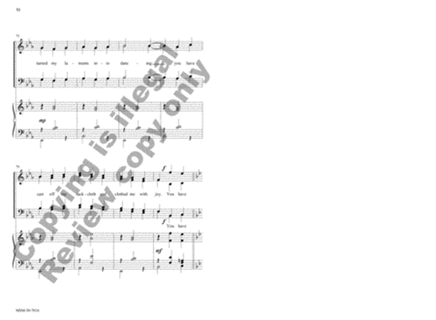 I Will Extol You, O Lord (Choral Score) image number null