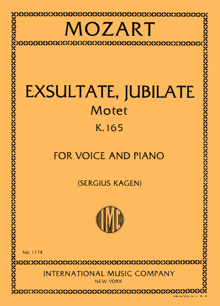 Exsultate, Jubilate. Motet, K. 165 (KAGEN)