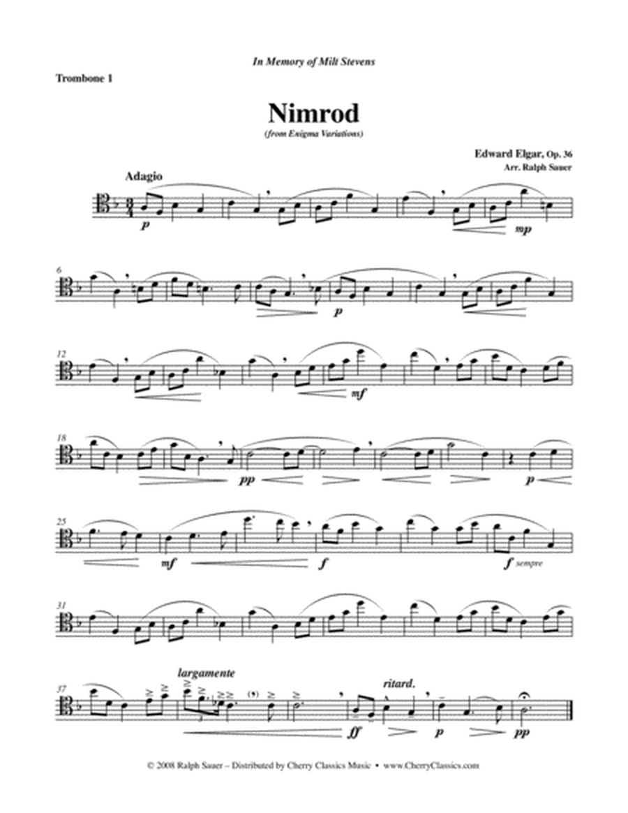 Nimrod from the Engima Variations for Trombone Quartet