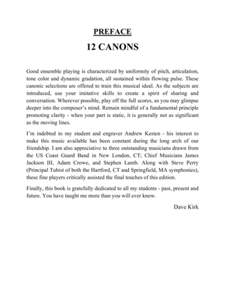Book cover for Twelve Canons