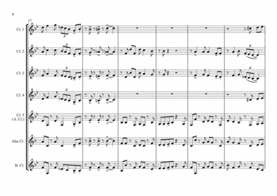 Country Garden - Jazz Arrangement - For Clarinet Choir image number null