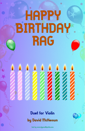 Happy Birthday Rag, for Violin Duet