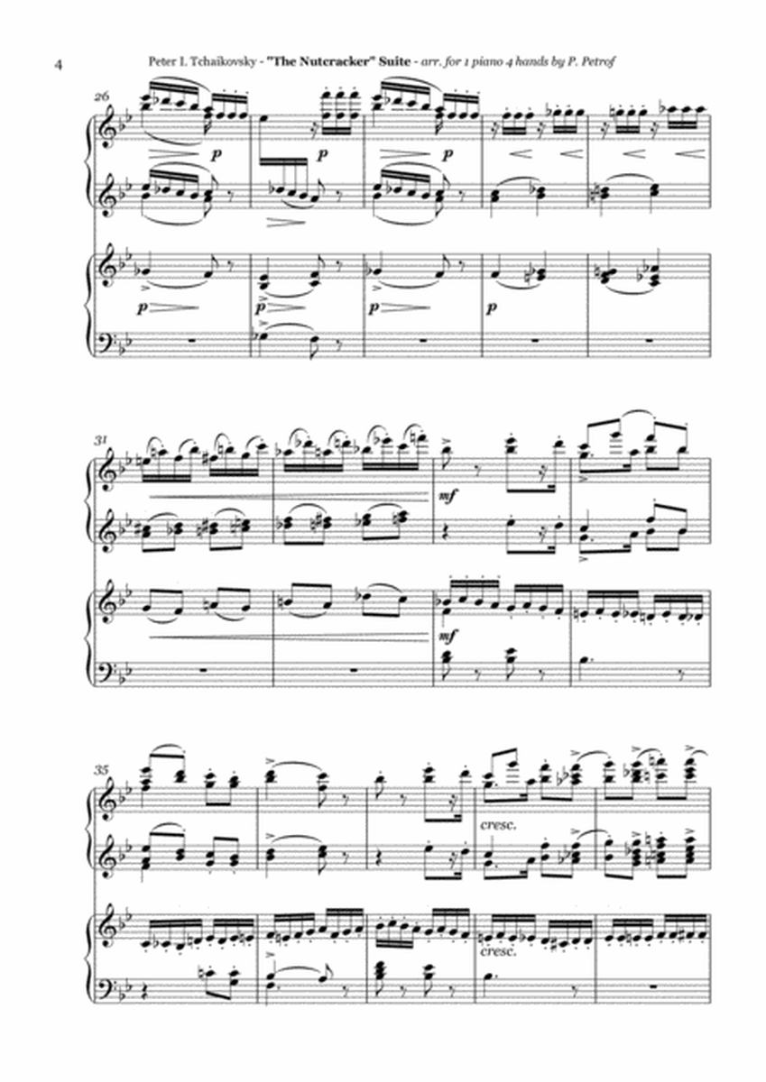 Tchaikovsky - The Nutcracker (suite), Op.71a - 1 piano 4 hands, score and parts image number null