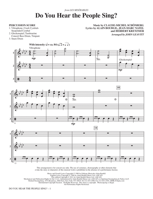 Book cover for Do You Hear the People Sing? (from Les Misérables) (arr. John Leavitt) - Percussion Score