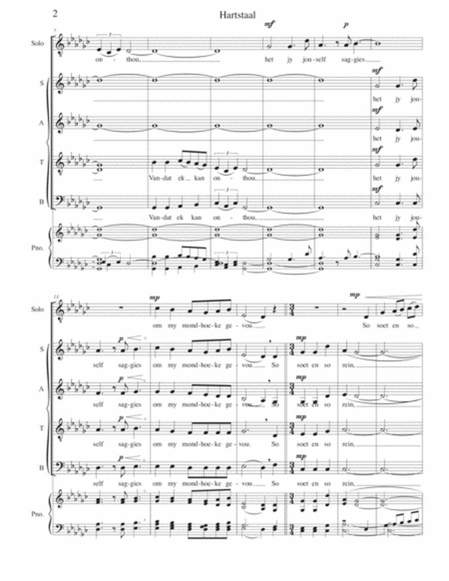 Hartstaal - SATB with Baritone Solo image number null