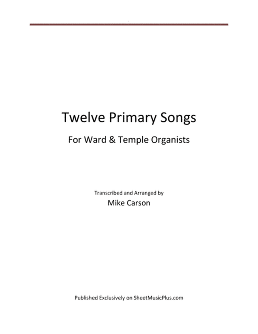Primary Songs for Ward and Temple Organists image number null