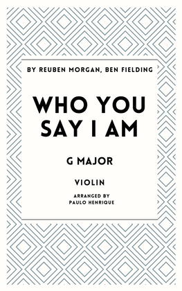 Book cover for Who You Say I Am