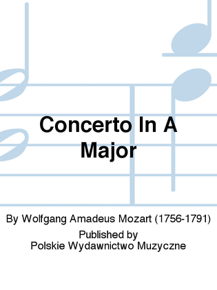 Book cover for Concerto In A Major