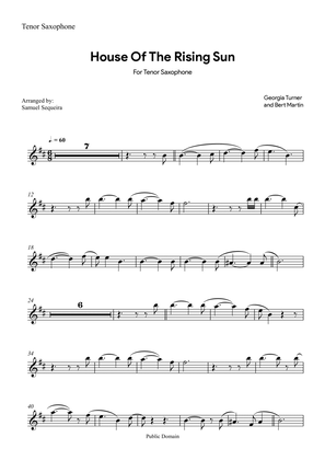 Book cover for House of the Rising Sun - for Tenor Saxophone - with play along