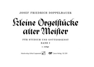 Book cover for Kleine Orgelstucke alter Meister