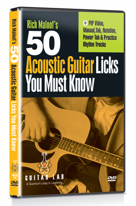 Book cover for 50 Acoustic Licks You Must Know! (DVD)