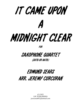 Book cover for It Came Upon A Midnight Clear for Saxophone Quartet