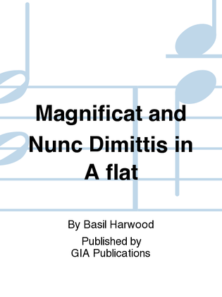 Book cover for Magnificat and Nunc Dimittis in A flat