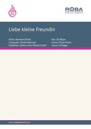 Book cover for Liebe kleine Freundin