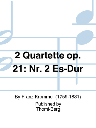 Book cover for 2 Quartette op. 21: Nr. 2 Es-Dur