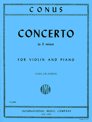 Book cover for Concerto In E Minor