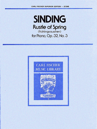 Book cover for Rustle of Spring (Fruhlingsrauchen), Op. 32, No. 3