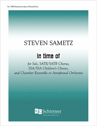 in time of (Choral Score)