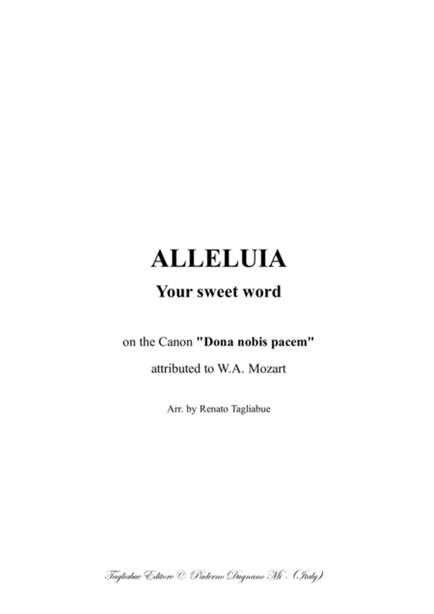 ALLELUIA - Your sweet word - Tagliabue - On the Canon "Dona nobis pacem" image number null