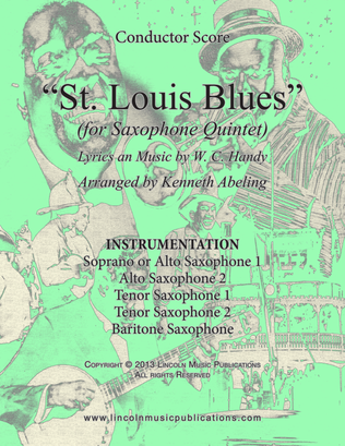 Book cover for St. Louis Blues (for Saxophone Quintet SATTB or AATTB)