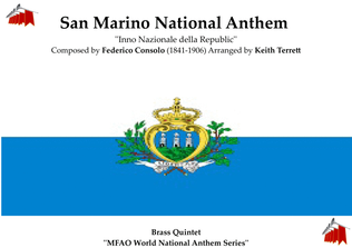 Book cover for San Marino National Anthem ''Inno Nazionale della Republic'' for Brass Quintet
