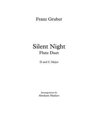 Book cover for Silent Night Flute Duet Two Tonalities Included