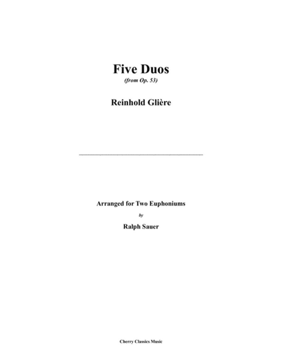 Five Duos from Op. 53 for Two Euphoniums